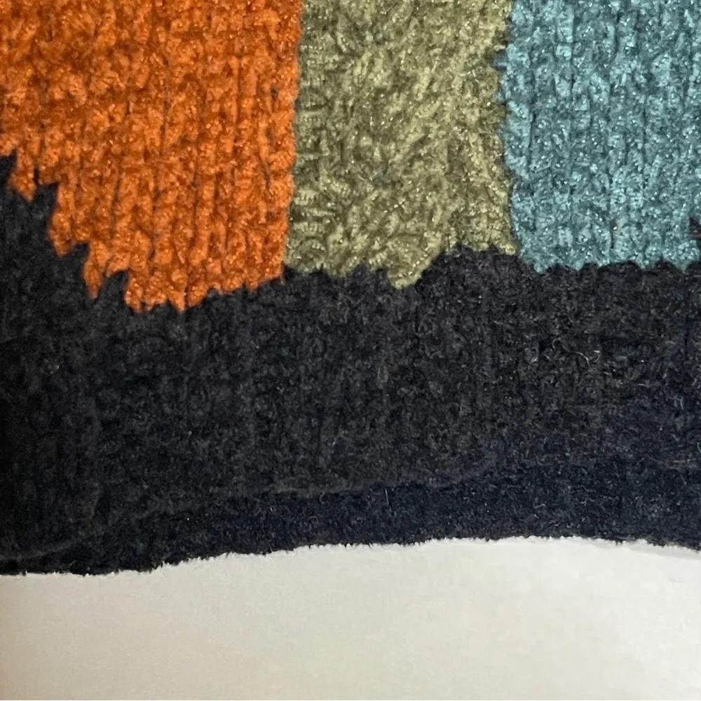 Vintage Grandpa Sweater Preppy Argyle Plaid Colorblock Y2K Multicolor SZ Large - Picture 9 of 15